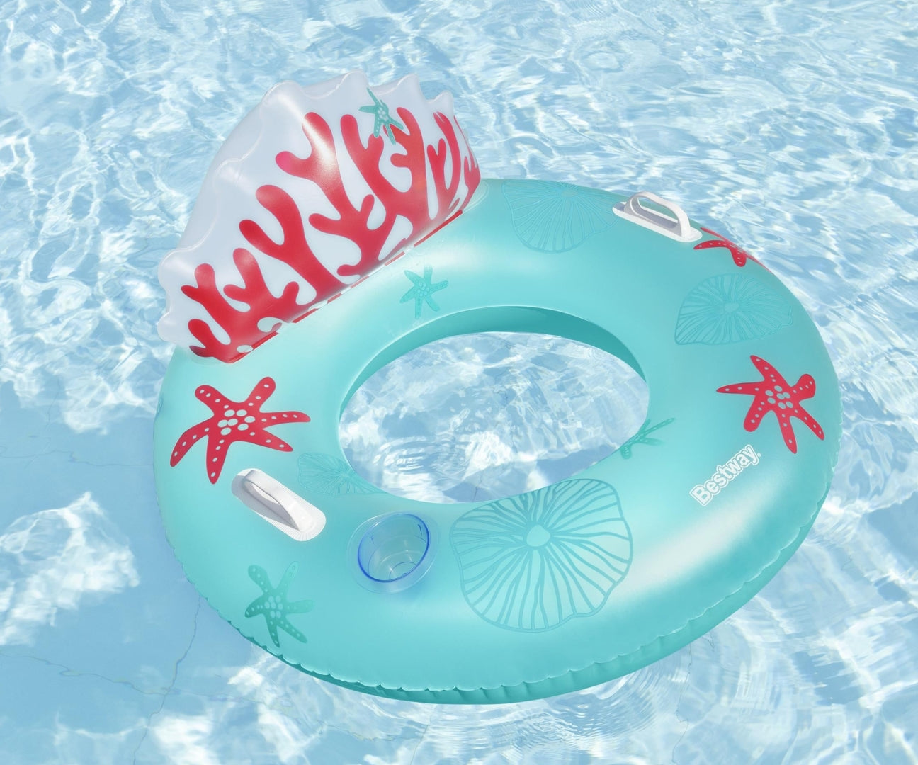 Bóia Insuflável Com Encosto Coral Reef 1,07M X 1,13M Bestway