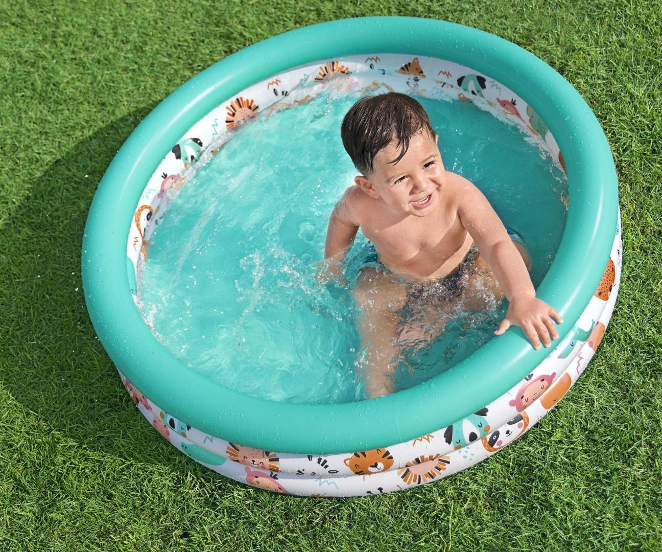 Piscina Insuflável Animais Do Safari 102Cm X 25Cm Bestway