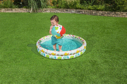 Conjunto De Piscina Insuflável 1,22M X 20Cm, Roda 46Cm, Bola 27Cm Bestway
