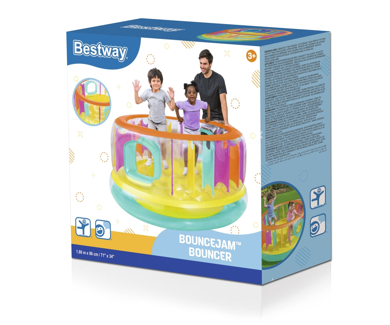 Insuflável Castelo Insuflável Redondo Bouncejam Bouncer 1,80M X 86Cm Bestway