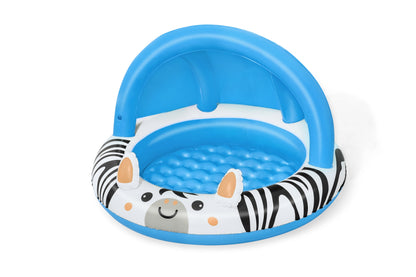 Piscina Insuflável Com Dossel E Fundo Insuflável Zebra 97Cm X 66Cm Bestway