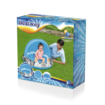 Piscina Insuflável Com Dossel E Fundo Insuflável Zebra 97Cm X 66Cm Bestway