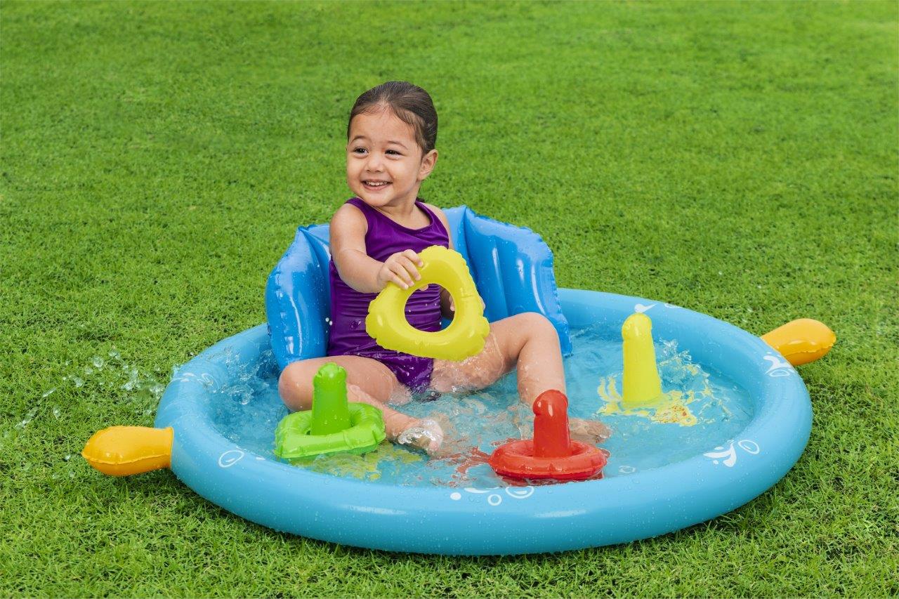 Piscina Insuflável Com Dossel, Encosto E Separador 1,15M X 89Cm X 76Cm Bestway