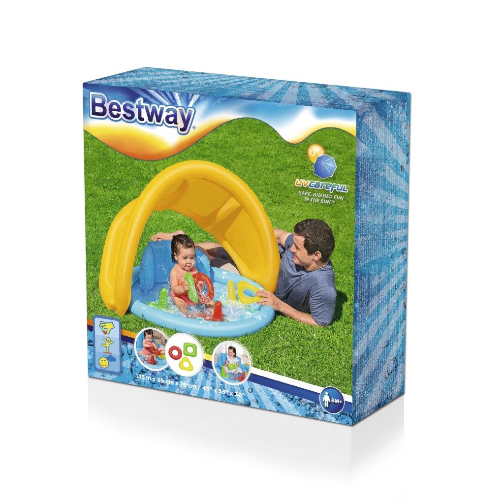 Piscina Insuflável Com Dossel, Encosto E Separador 1,15M X 89Cm X 76Cm Bestway