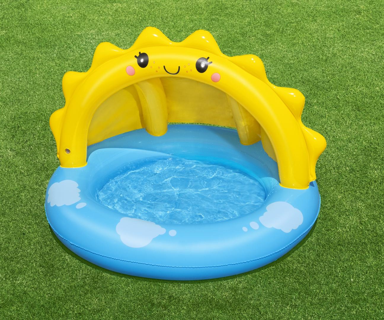 Piscina Insuflável Com Cobertura E Fundo Insuflável Sunshine 1,01M X 97Cm X 71Cm Bestway