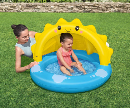 Piscina Insuflável Com Cobertura E Fundo Insuflável Sunshine 1,01M X 97Cm X 71Cm Bestway