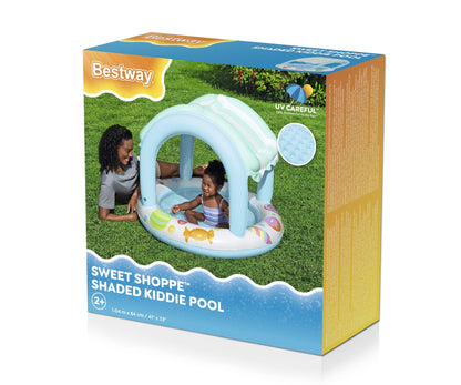 Piscina Insuflável Com Cobertura E Fundo Insuflável Candy House 1,04M X 84Cm Bestway