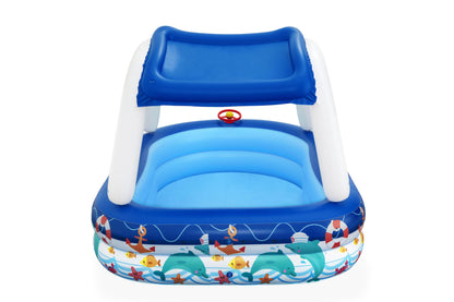 Piscina Insuflável Familiar Com Cobertura Sea Captain 2,13M X 1,55M X 1,32M Bestway