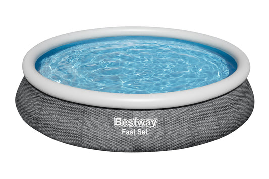 Fast Set Piscina Com Filtro E Bomba Cinzento 4,57M X 84Cm Bestway