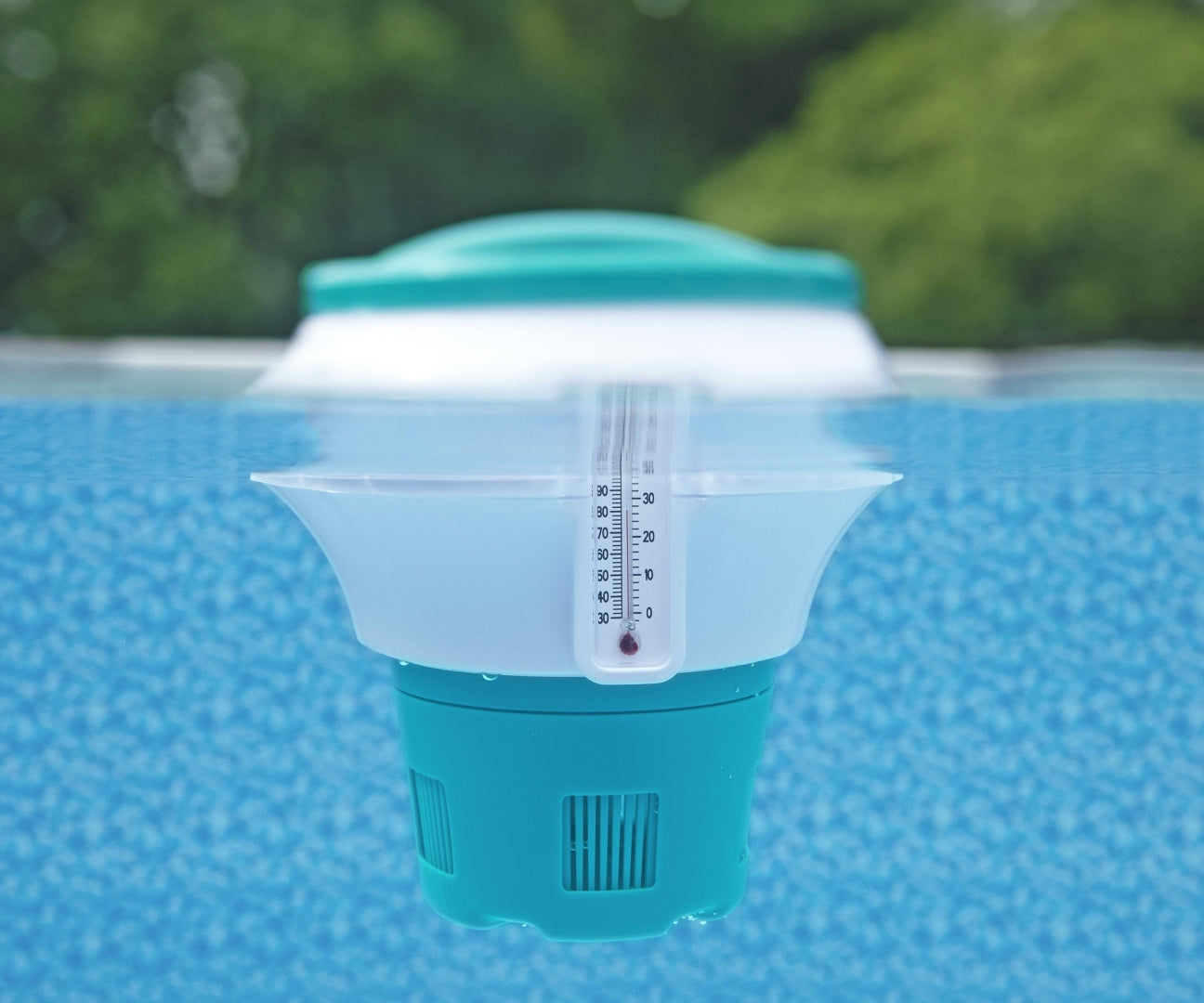 Distribuidor Flutuante De Produtos Químicos Para Piscinas Com Termómetro Chemguard Bestway