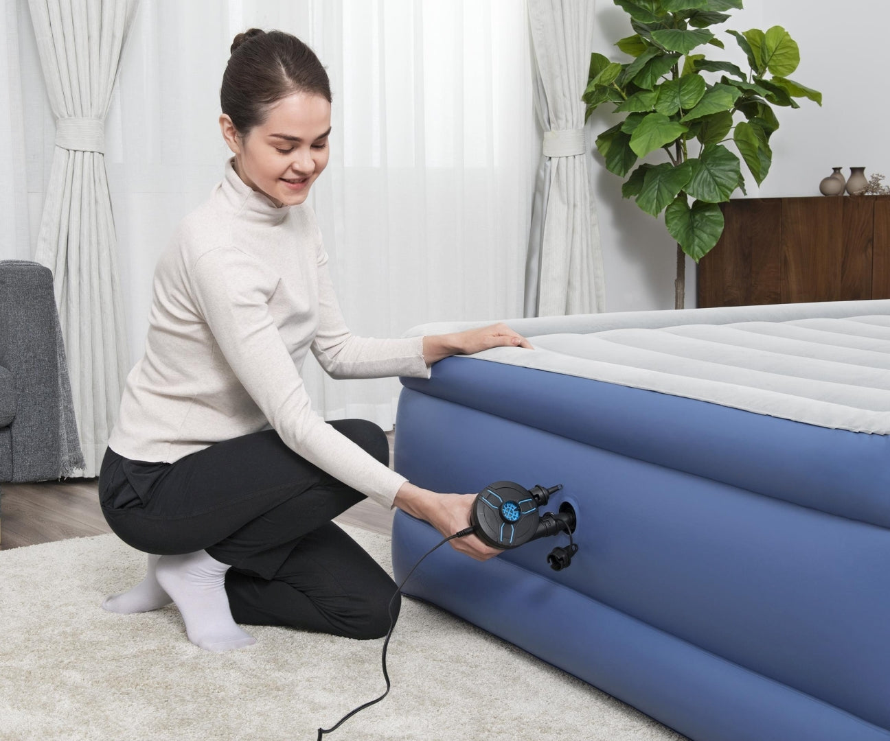 Bomba Eléctrica Para Colchão Powertouch Ac Dc Bestway