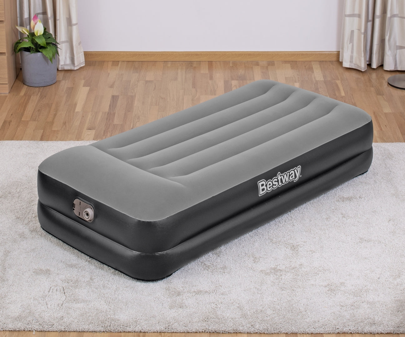 Colchão Insuflável De Viagem Com Bomba De Ar Incorporada Tritech Twin 1,91M X 0,97M X 22Cm Bestway