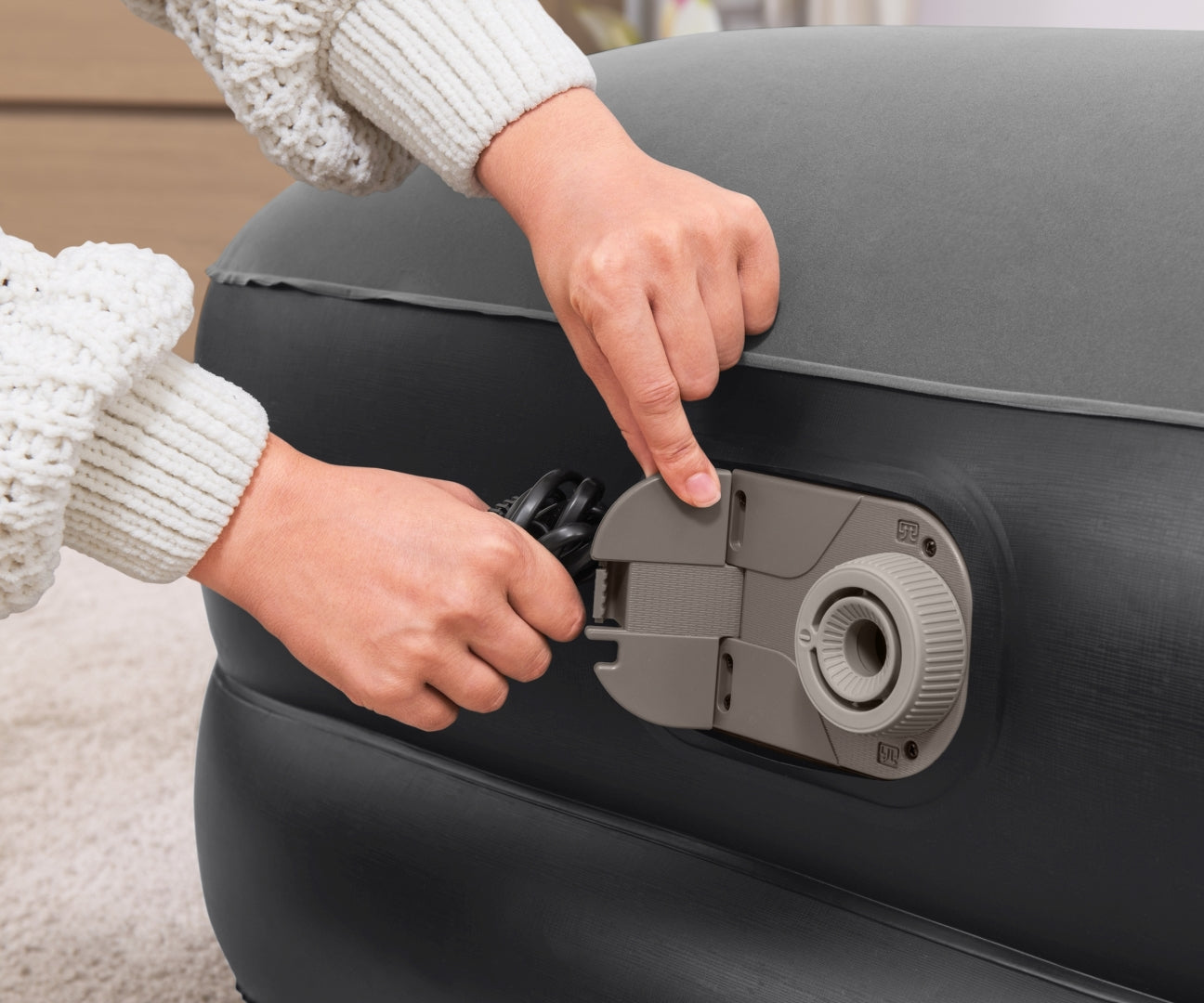 Colchão Insuflável De Viagem Com Bomba De Ar Incorporada Tritech Twin 1,91M X 0,97M X 22Cm Bestway