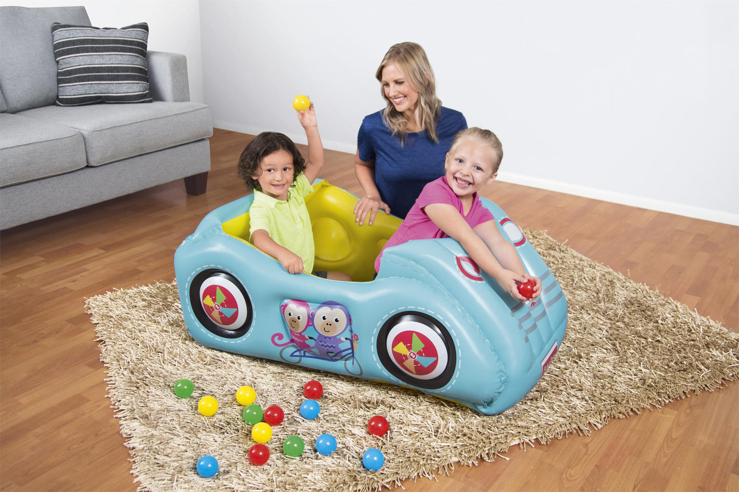 Carro De Corrida Soprado Fisher Price Ball 119Cm X 79Cm X 51Cm Bestway