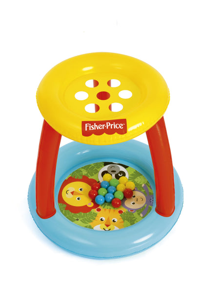 Piscina Insuflável Fisher Price Animal Friends Com Cobertura E Bolas Bestway