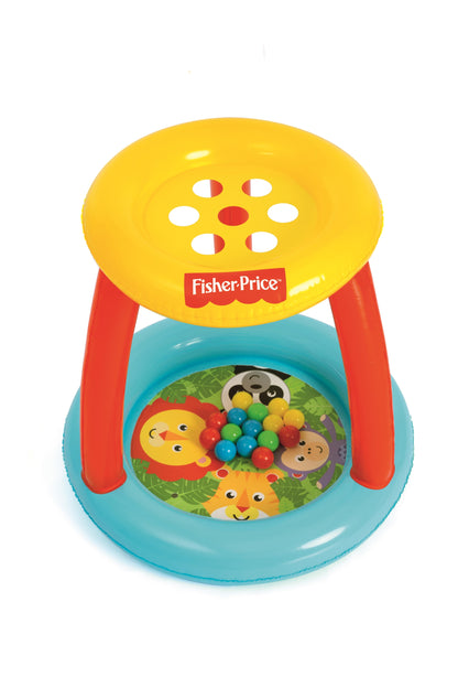 Piscina Insuflável Fisher Price Animal Friends Com Cobertura E Bolas Bestway