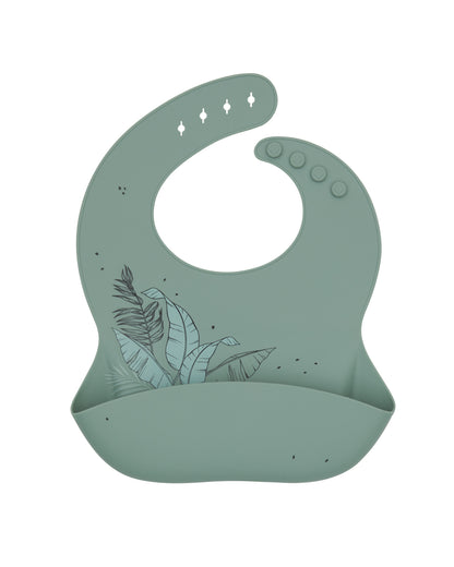Babete Flora Sage em Silicone Platinumdo Kikkaboo