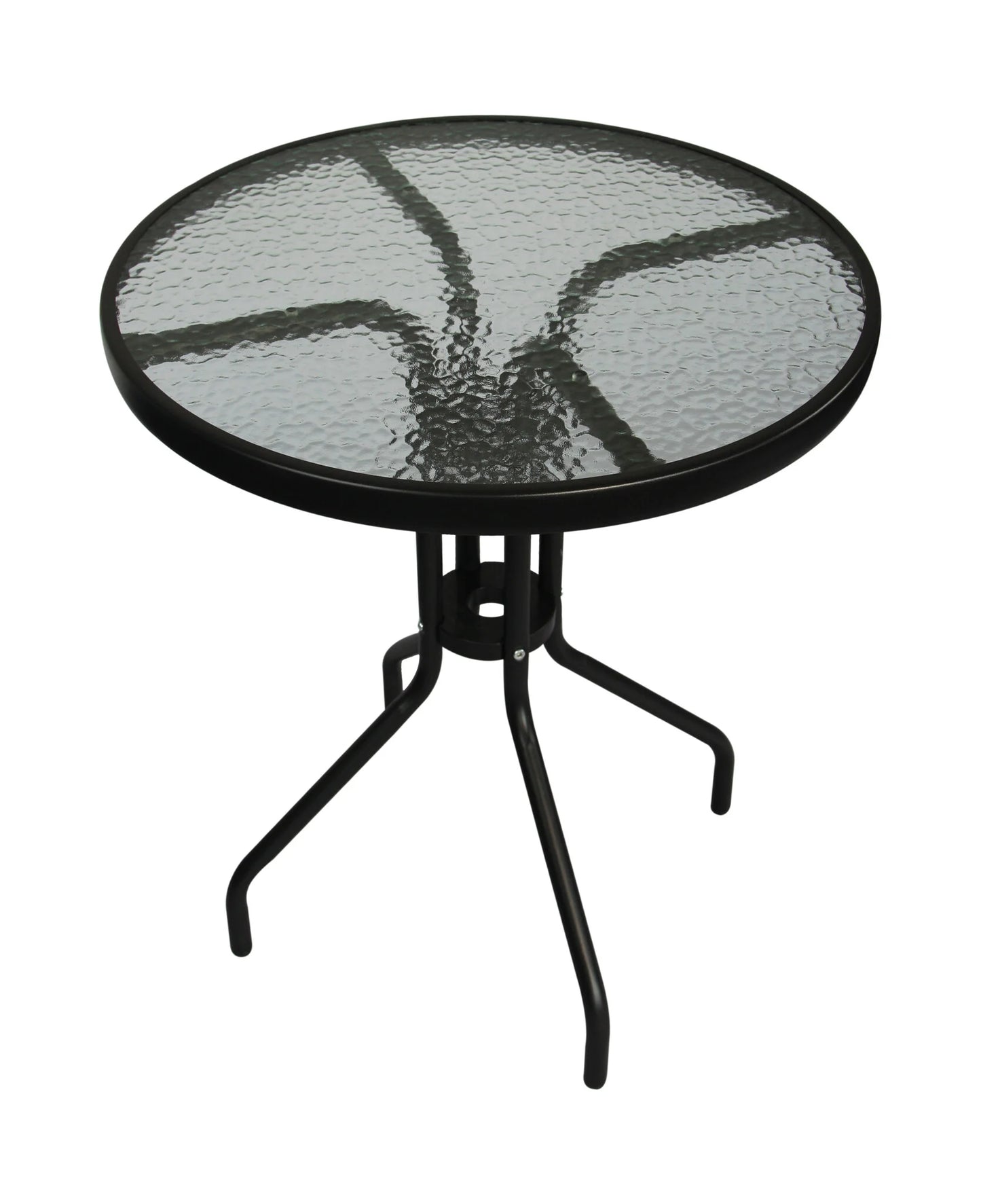 Mesa bistro redonda 60 cm preto vidro temperado