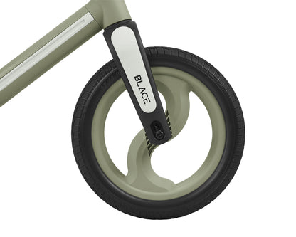 Bicicleta de equilíbrio verde militar preta