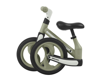Bicicleta de equilíbrio verde militar preta