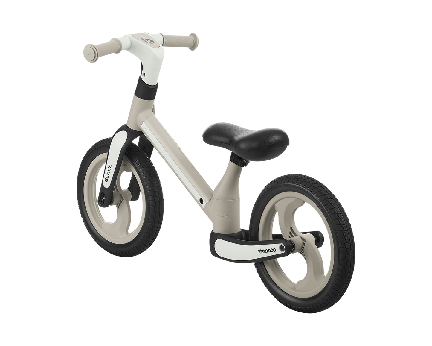 Bicicleta de equilíbrio bege preta