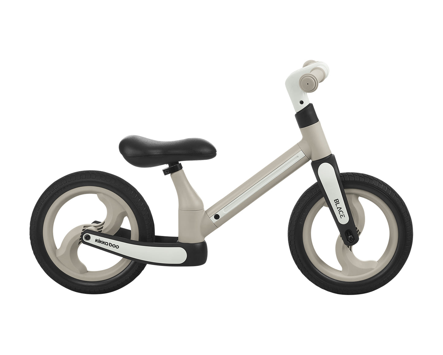 Bicicleta de equilíbrio bege preta