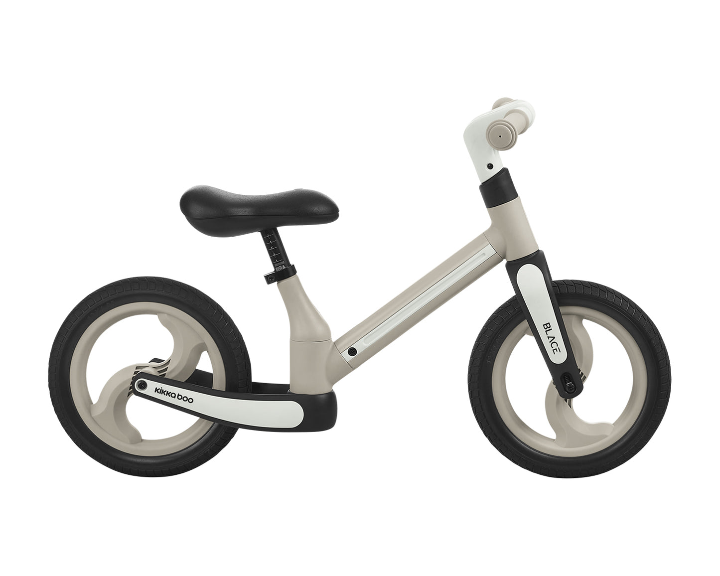 Bicicleta de equilíbrio bege preta