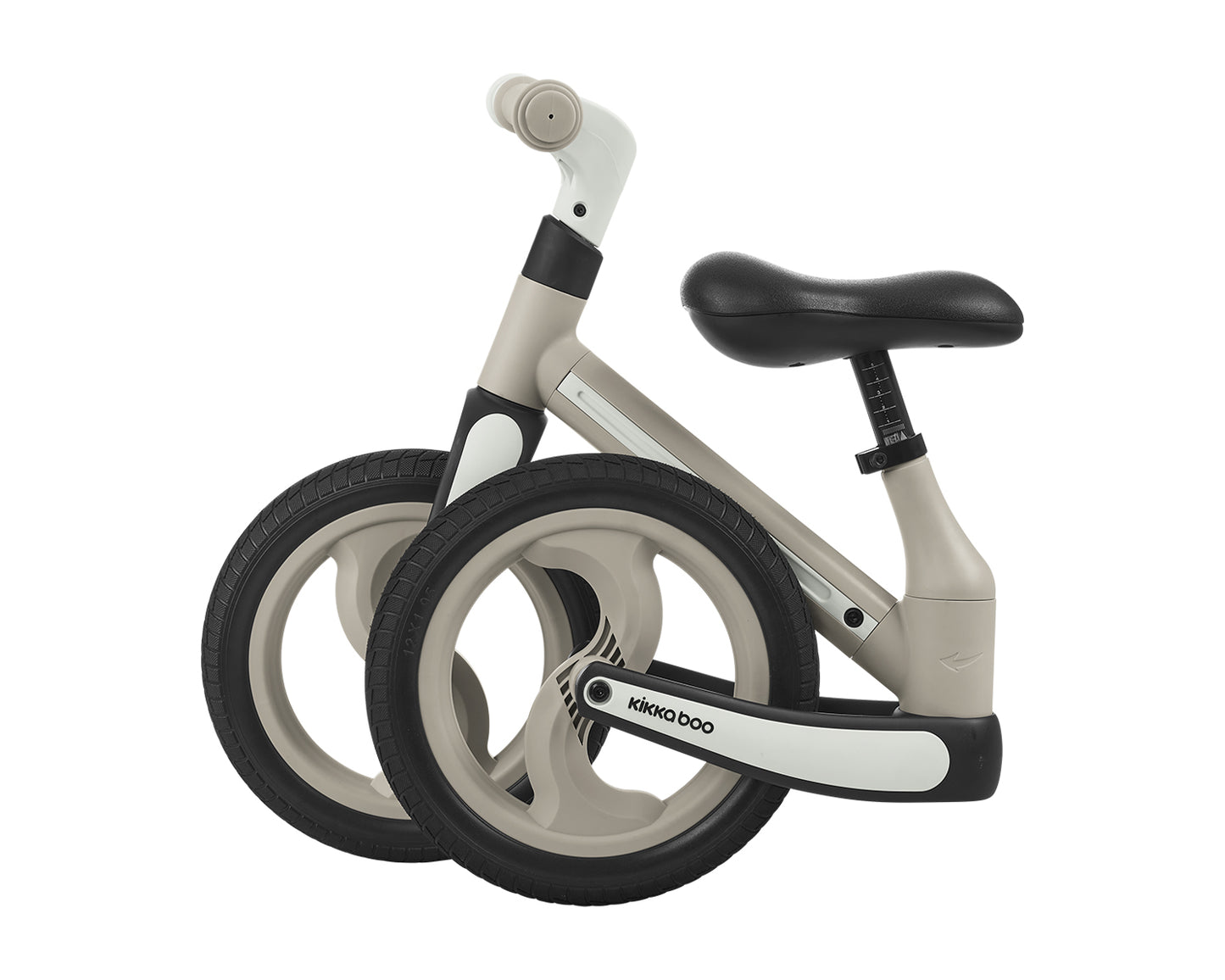 Bicicleta de equilíbrio bege preta