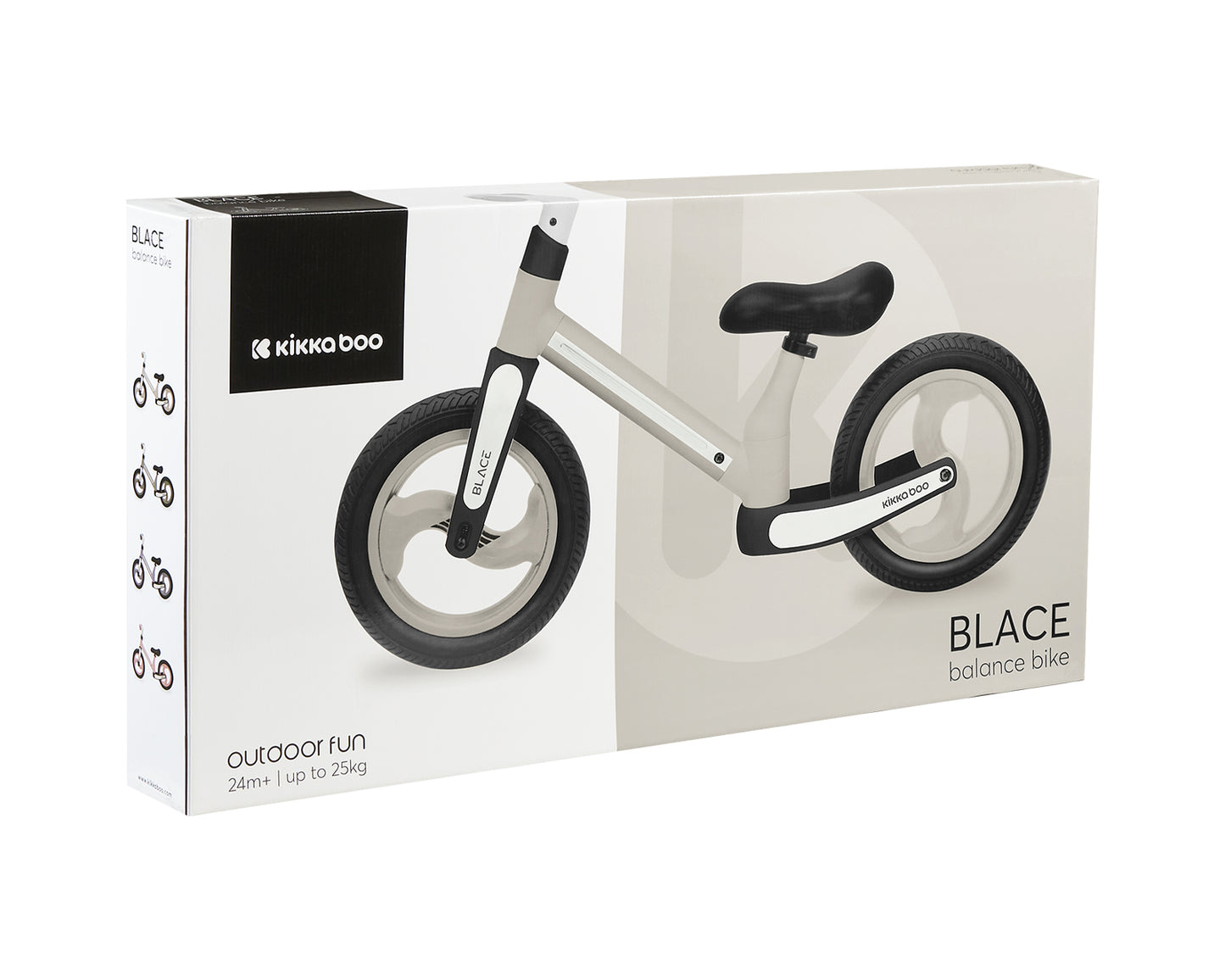 Bicicleta de equilíbrio bege preta