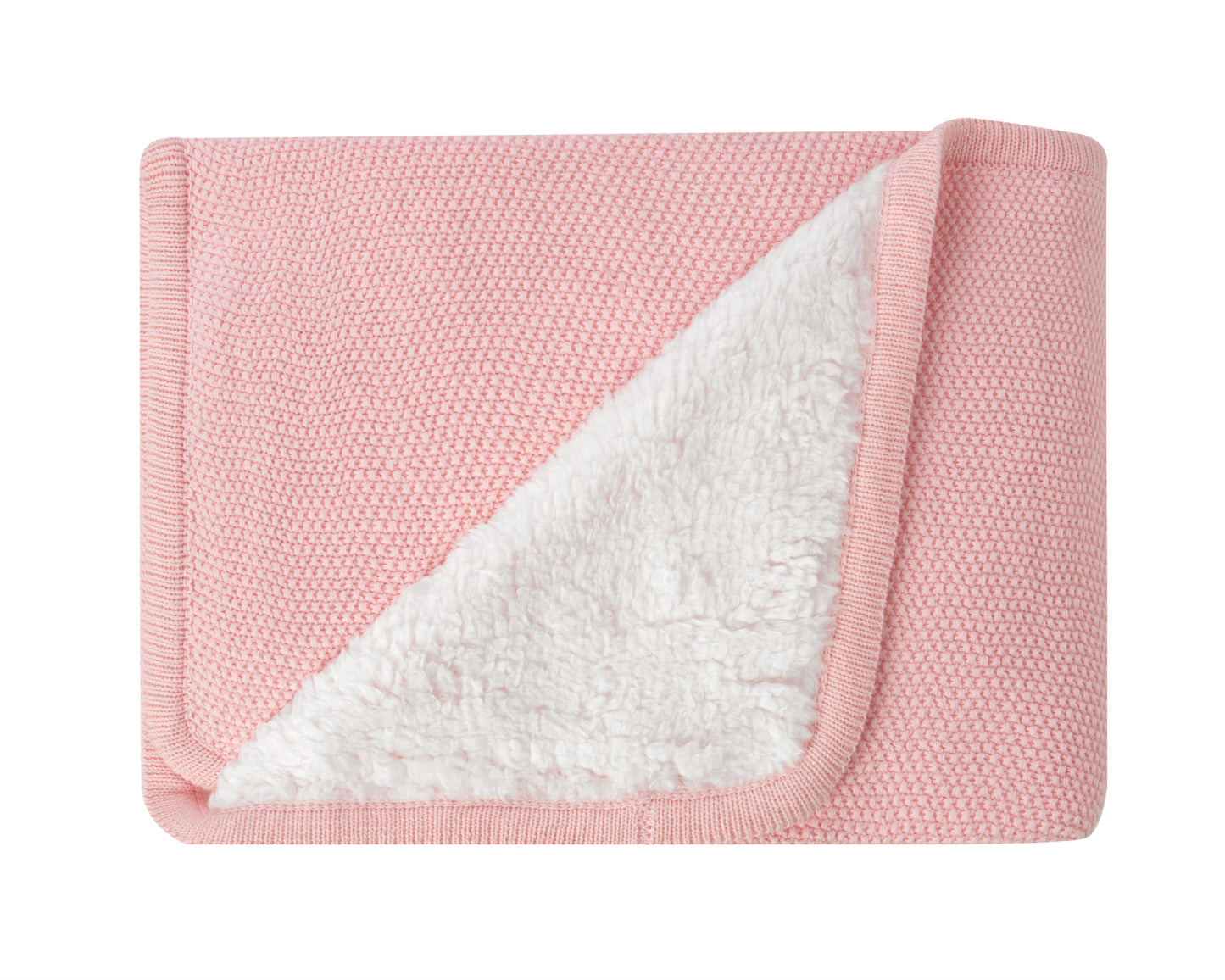 Cobertor de malha de algodão sherpa rosa Dream Big