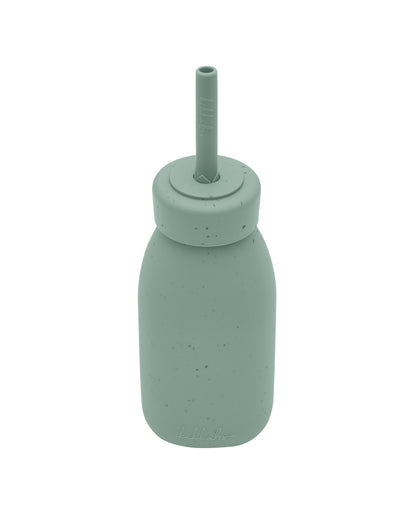 Biberão de silicone Platinum Sage com palhinha