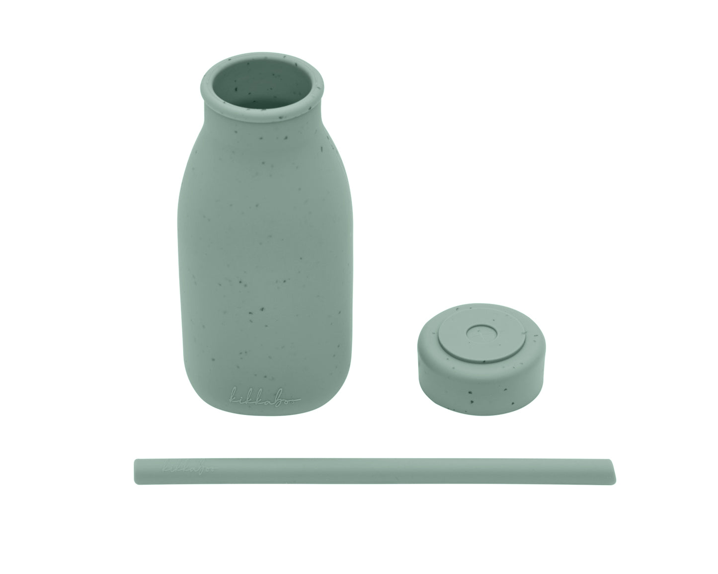 Biberão de silicone Platinum Sage com palhinha