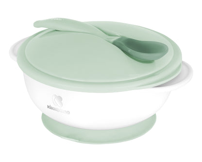 Taça com ventosa e colher termossensível Mint