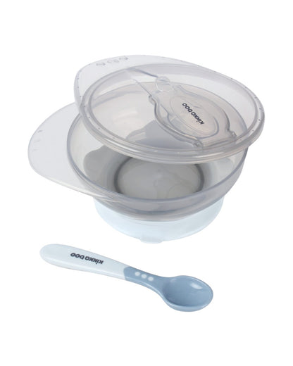 Taça com ventosa e colher Azul