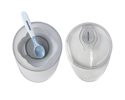 Taça com ventosa e colher Azul