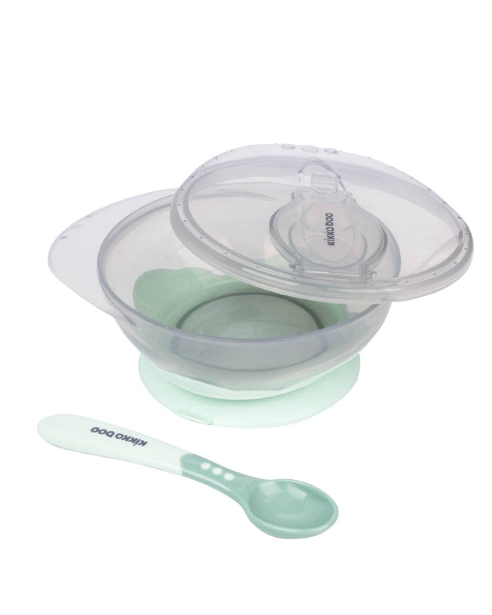 Taça com ventosa e colher Mint