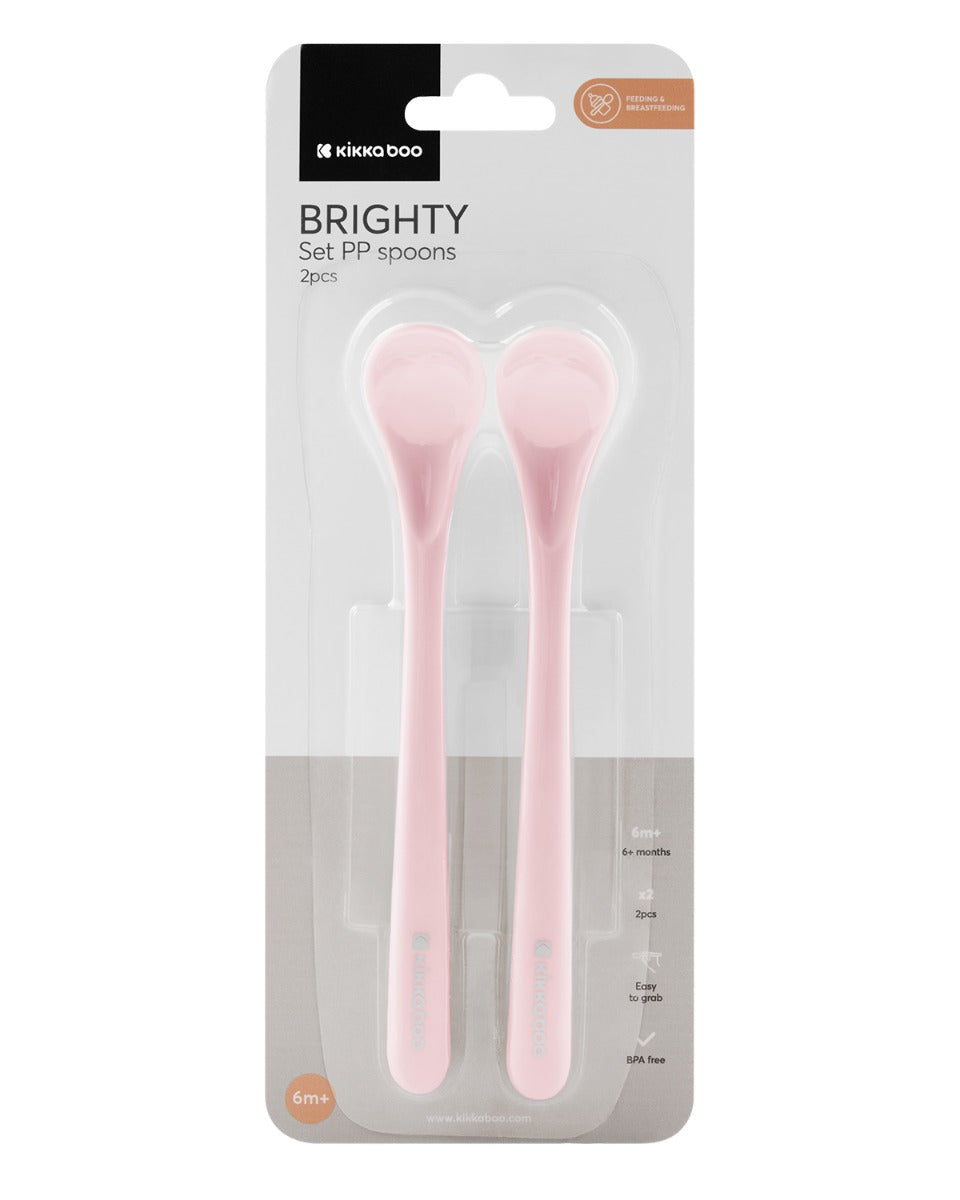 Conjunto de colheres PP 2 peças Mint brilhante Kikkaboo