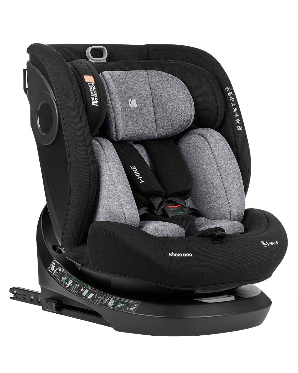 Cadeira auto 40-150 cm i-Hike i-SIZE Grey Kikkaboo