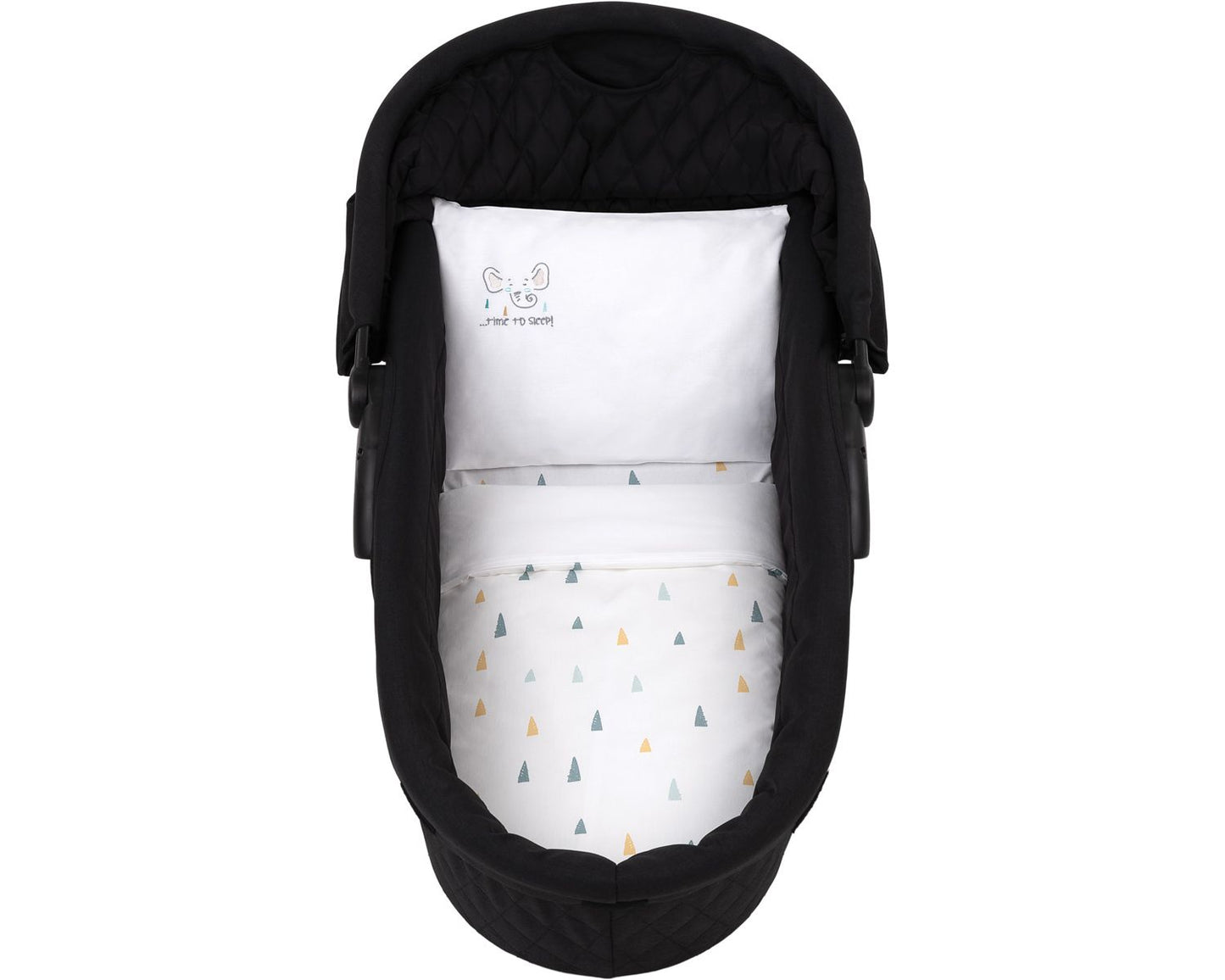 Conjunto de cama Elephant Time com 6 peças para alcofa Kikkaboo