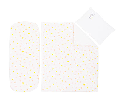 Enxoval de cama para berço de 6 peças "Coelhos Apaixonados" Kikkaboo