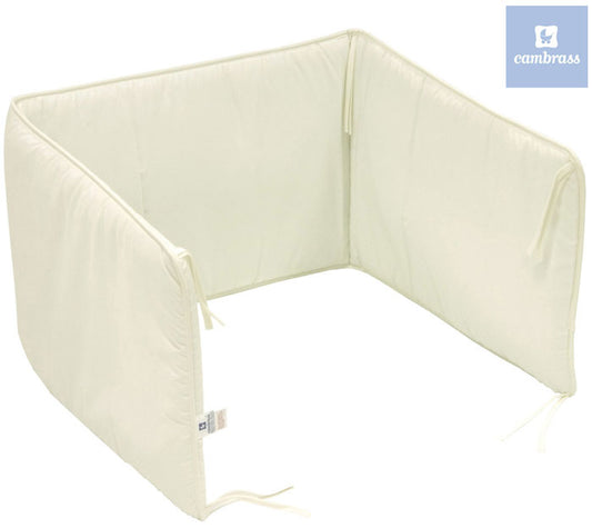 Cambrass - Protetor cama de grades LISO E 60x40 cm beje