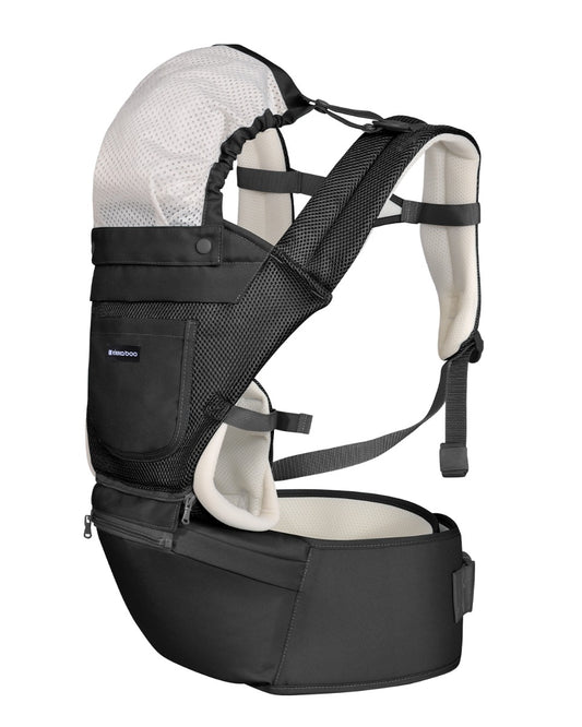 Porta-bebés Chloe Mesh 3 em 1 Black Kikkaboo
