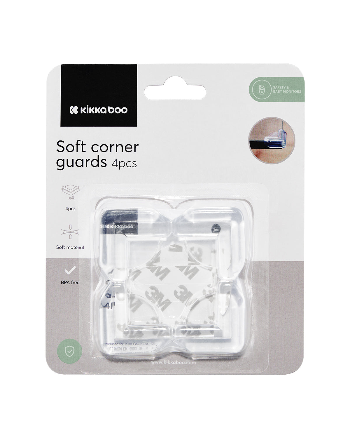 Protetores de cantos em forma de L, 4 unidades