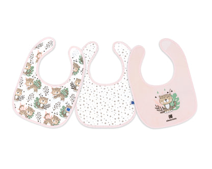 Conjunto de 3 babetes em algodão Savanna Rosa