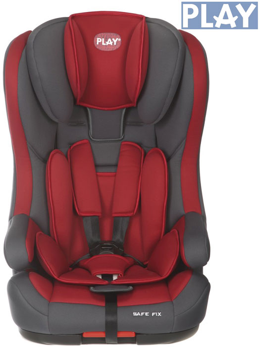 Play - Cadeira auto  SAFE FIX GRIS/ROJO