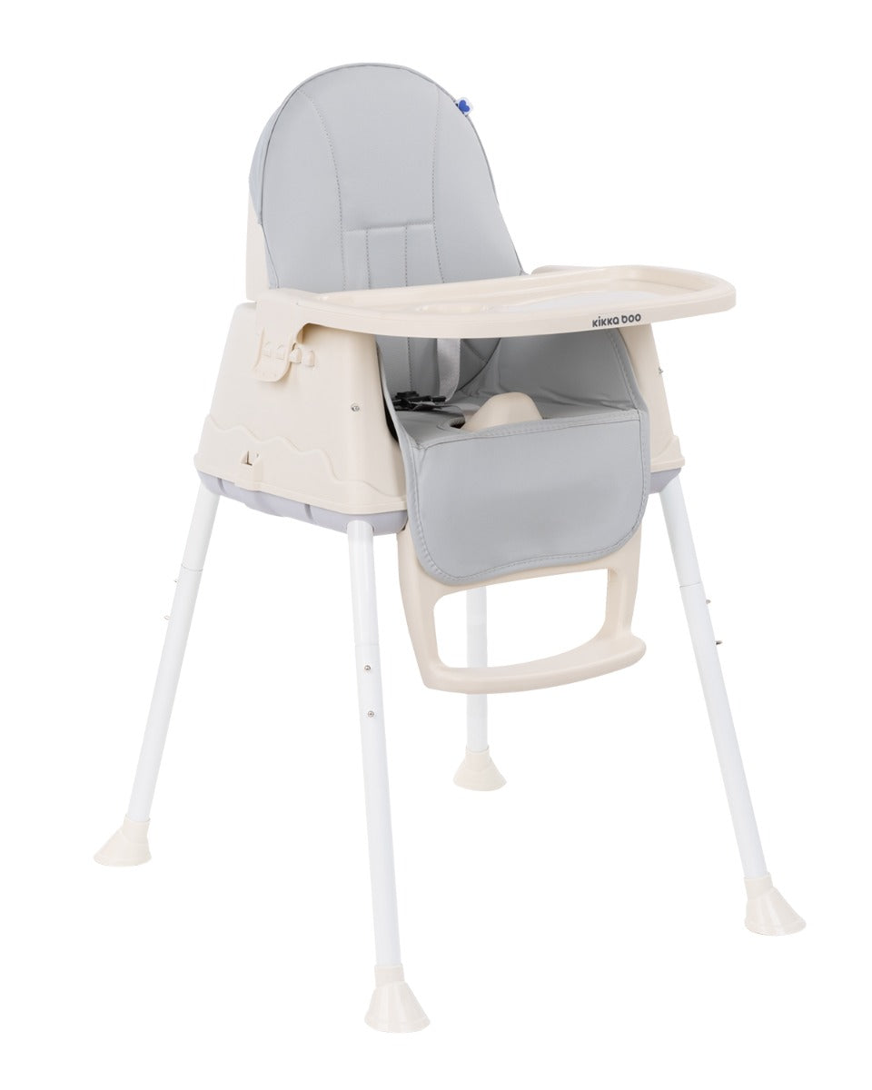 Cadeira de refeição 3 em 1 Grey Cream Kikkaboo