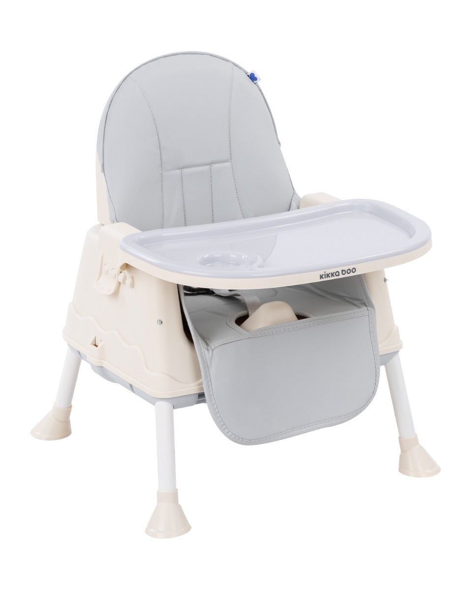 Cadeira de refeição 3 em 1 Grey Cream Kikkaboo