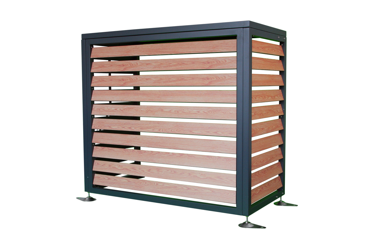 Capa ar condicionado bomba calor 100x50 cm aço inox efeito madeira