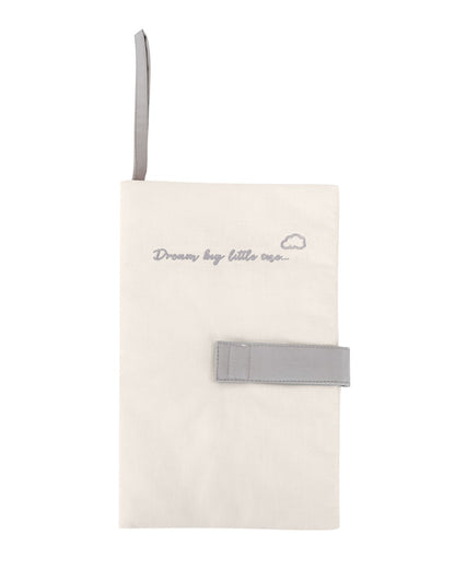 Porta-fraldas bordado Dream Big Beige Kikkaboo