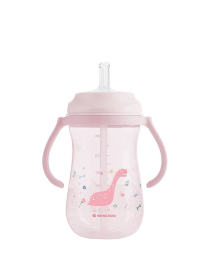 Copo PP com palhinha em silicone 300ml Dino World Mint Kikkaboo